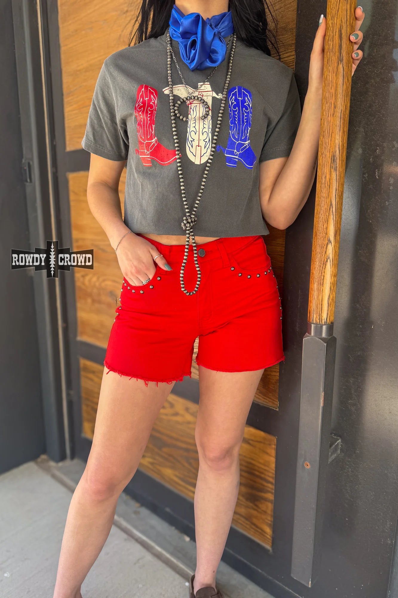 Red, White, and Boots Tee