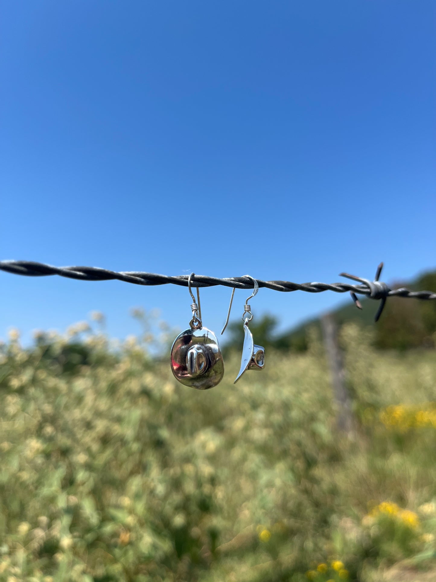 Sterling Silver Hat Earrings