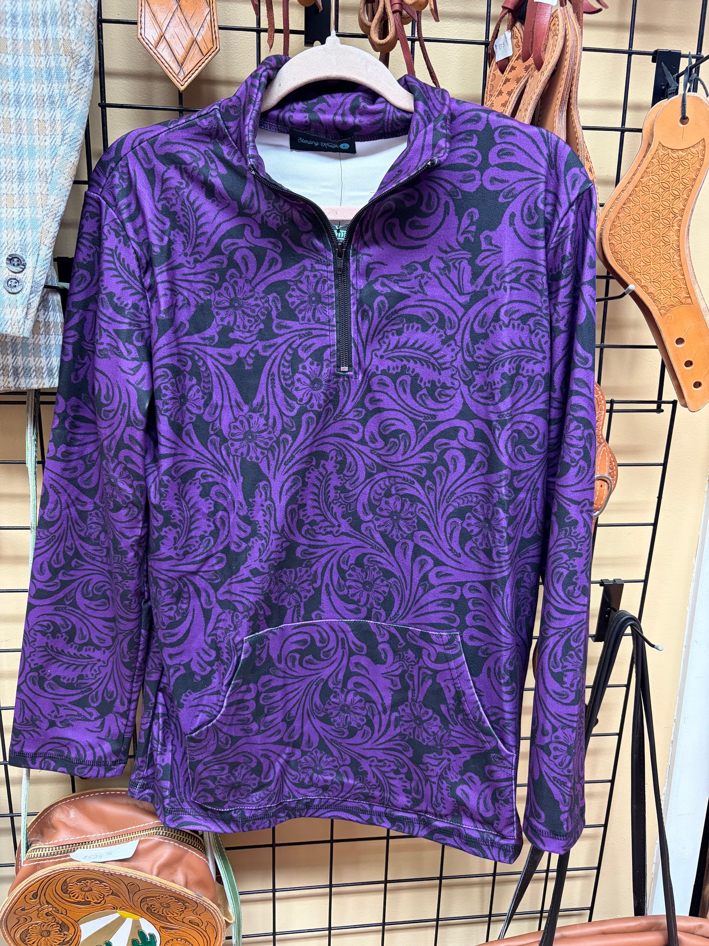 Purple Tooled Pullover