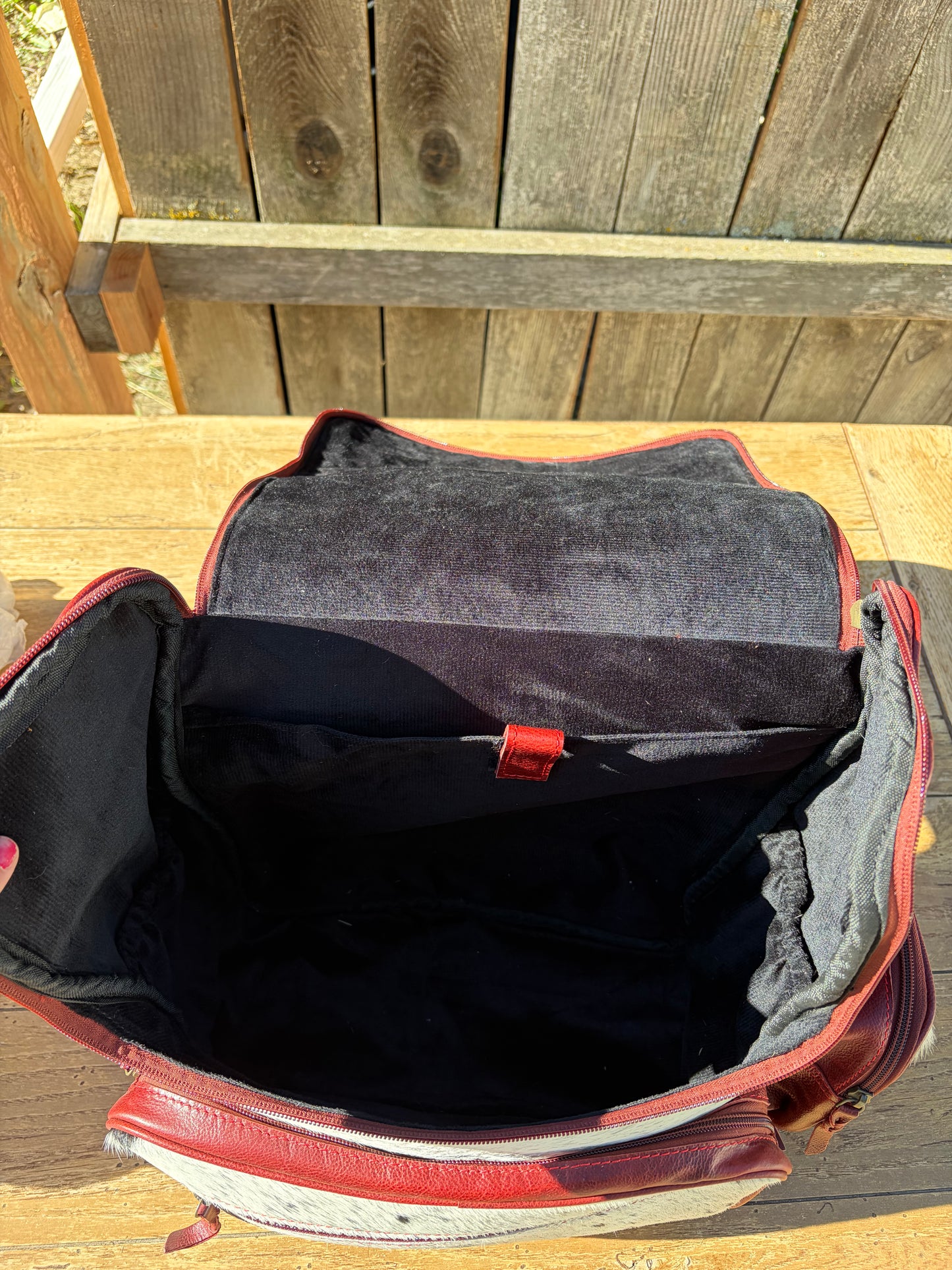 Red Tooled Backpack