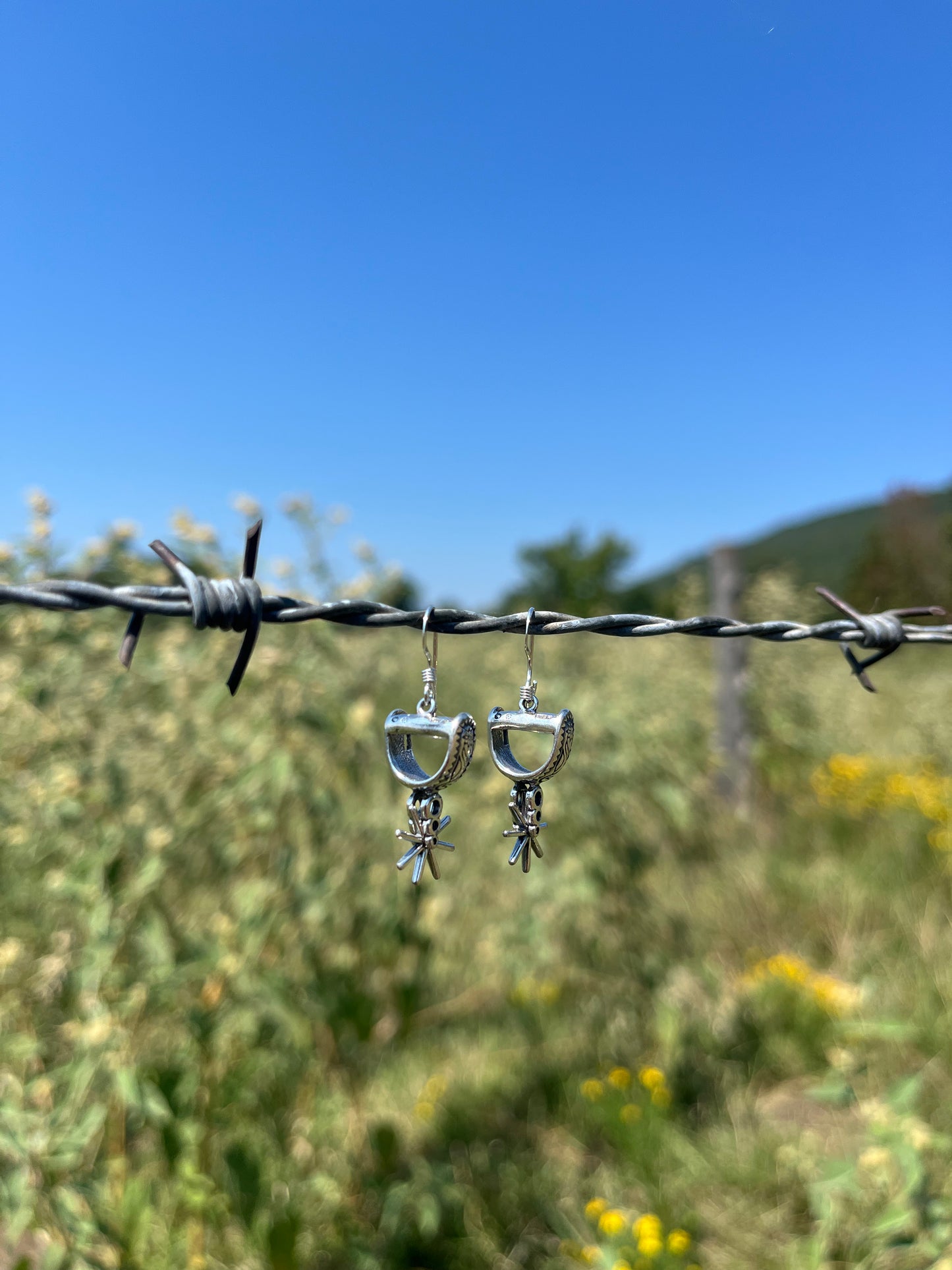 Sterling Silver Spur Earrings