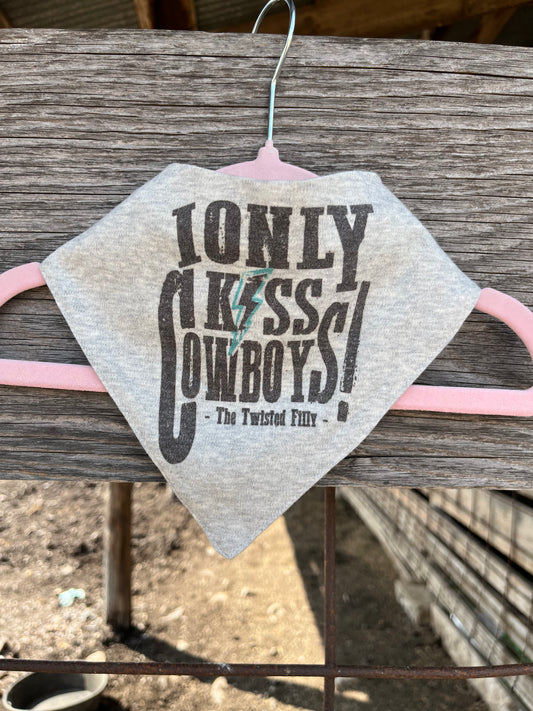 I Only Kiss Cowboys Bib