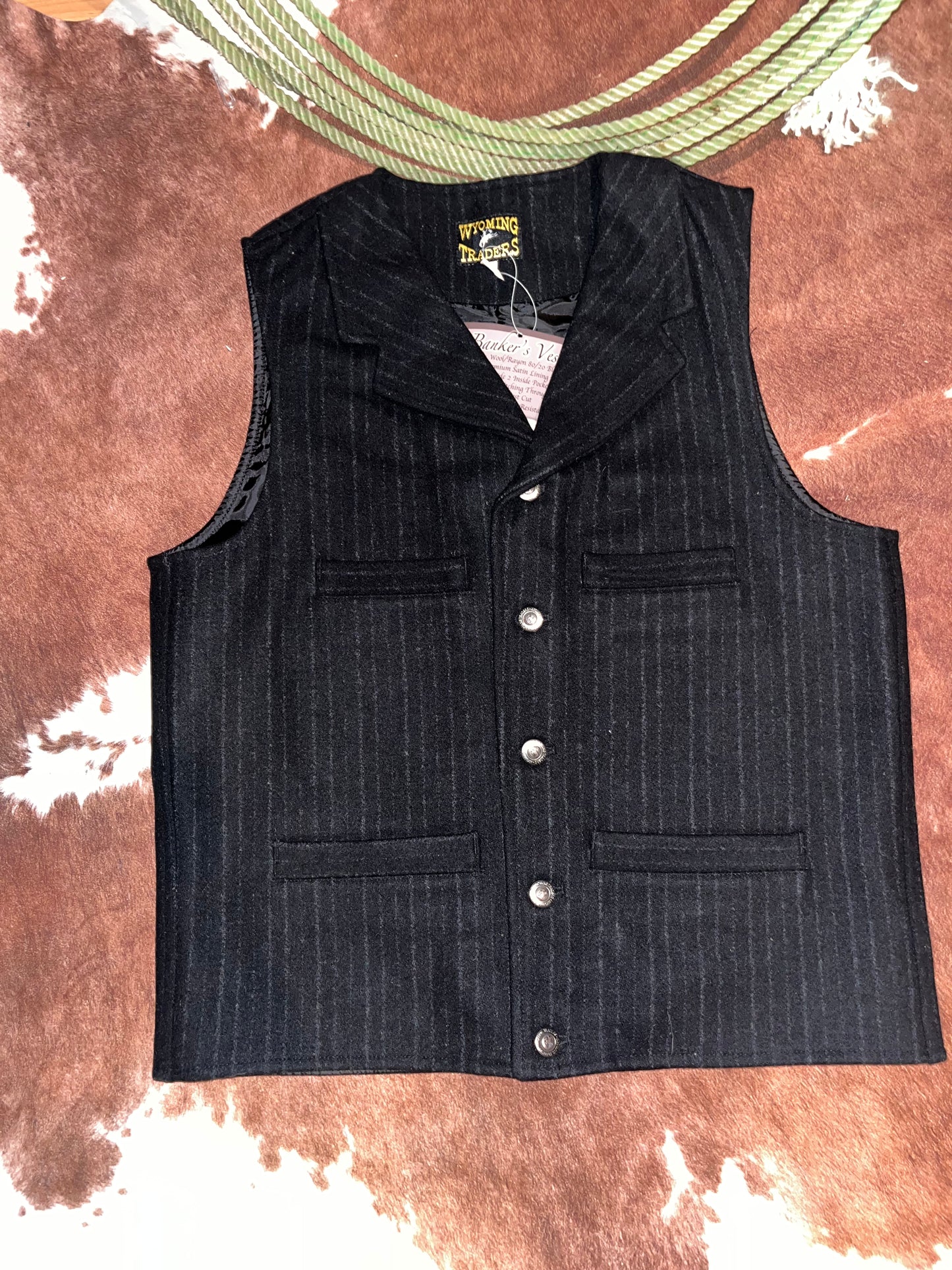 Black Wool Vest