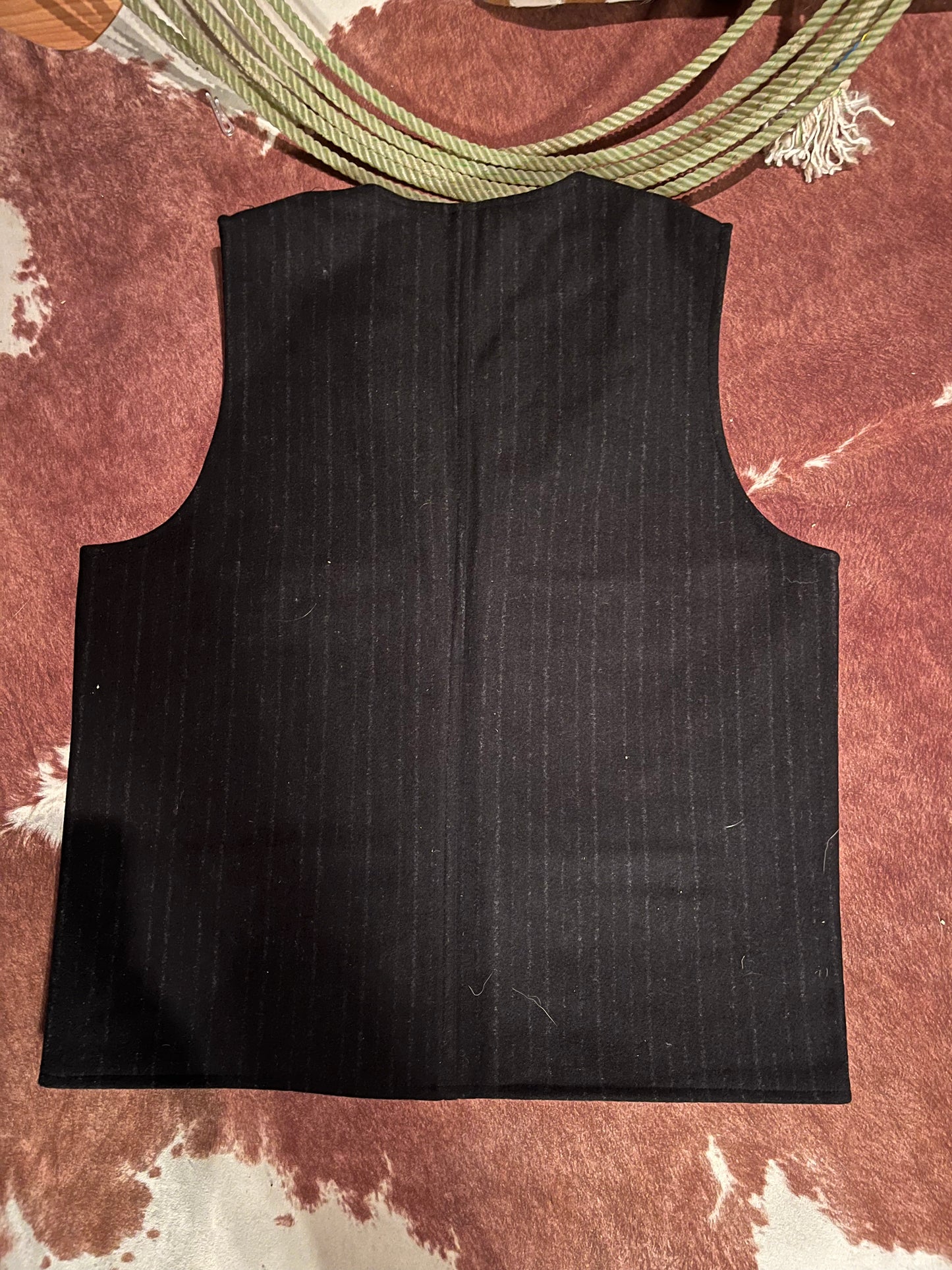 Black Wool Vest