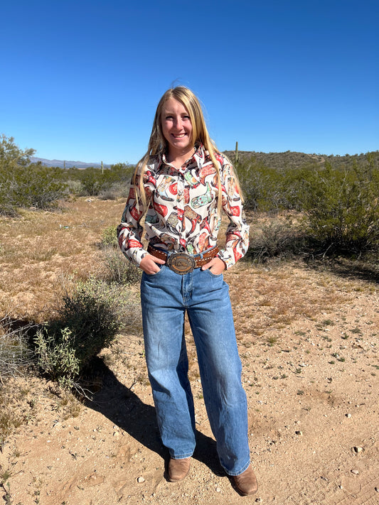 Boots Button Down