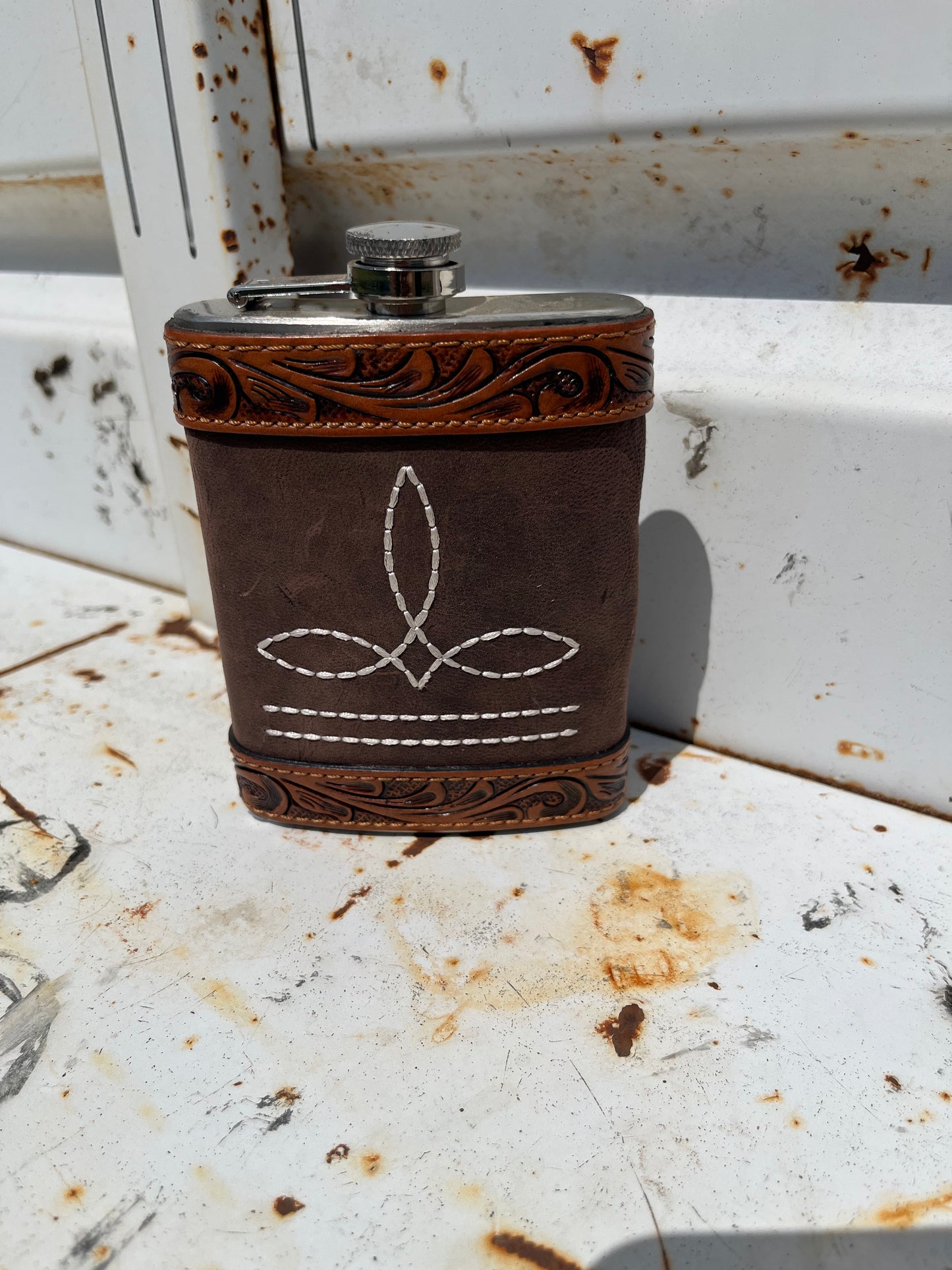 Boot Stitch Flask