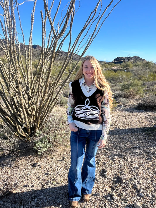 Boot Stitch Sweater Vest