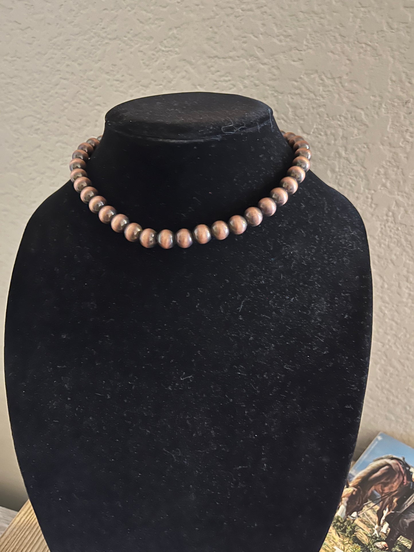 Chunky Bronze Navajo Pearl Choker