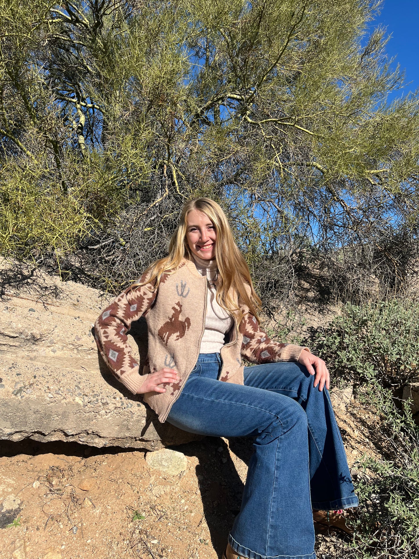 Bucking Horse Cardigan