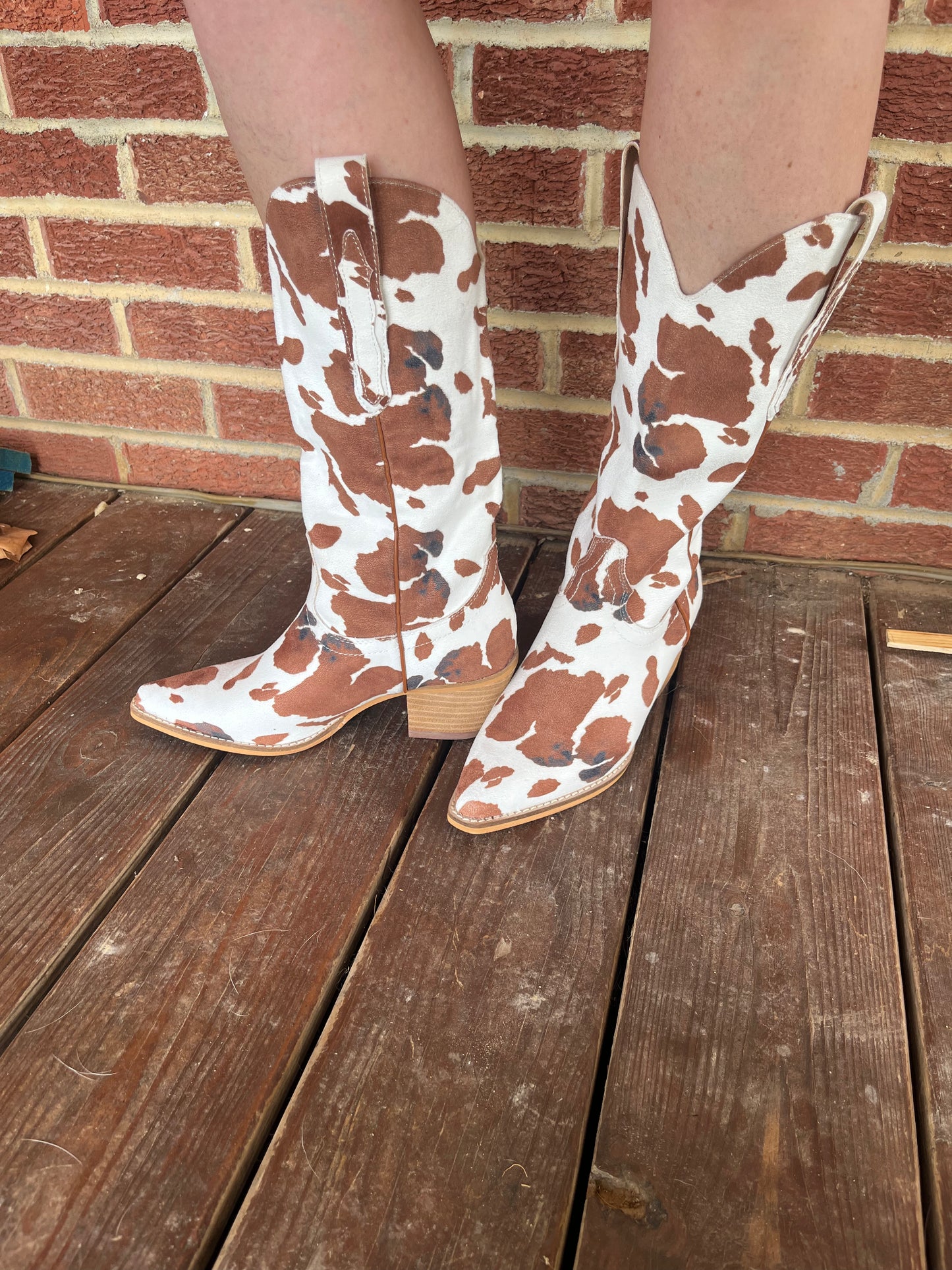 Cow Print Boots