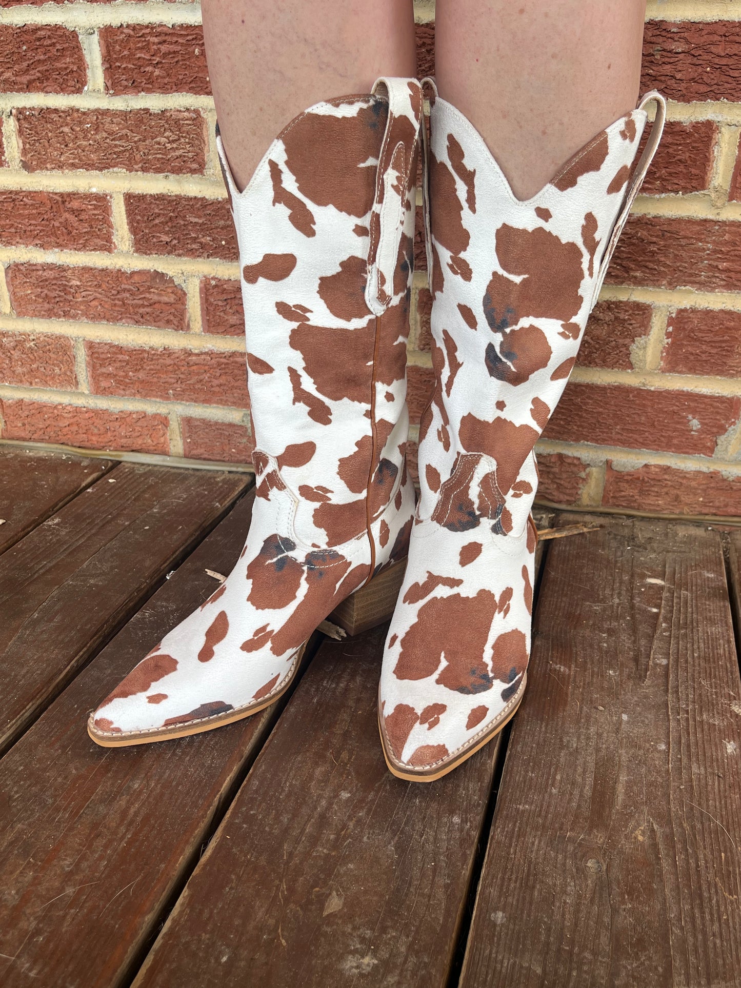 Cow Print Boots