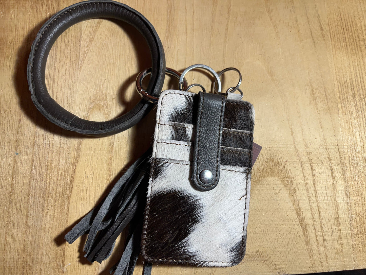 Cowhide Wristlet