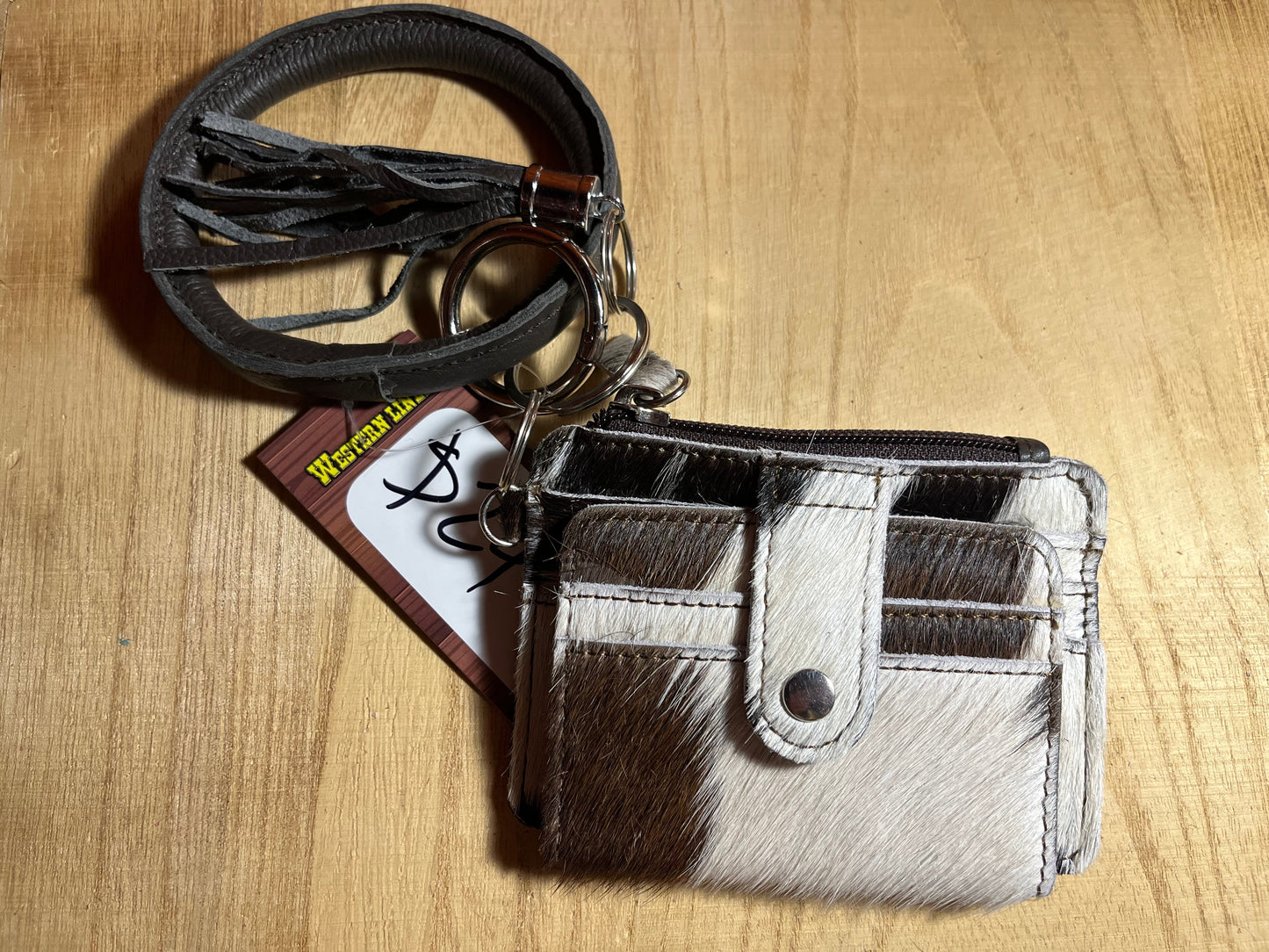 Cowhide Wristlet