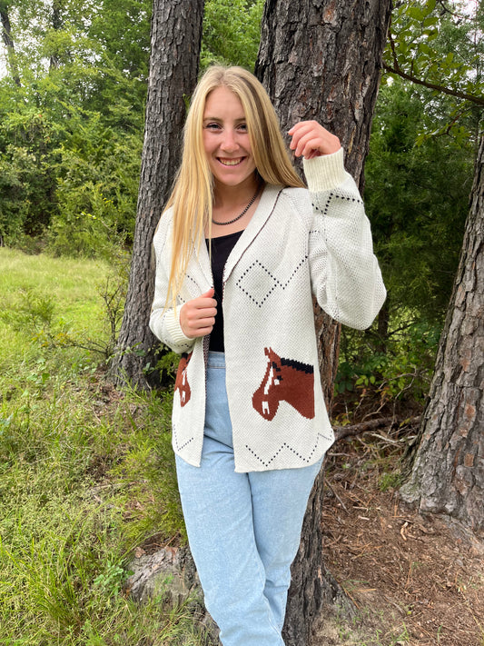Cozy Horse Cardigan