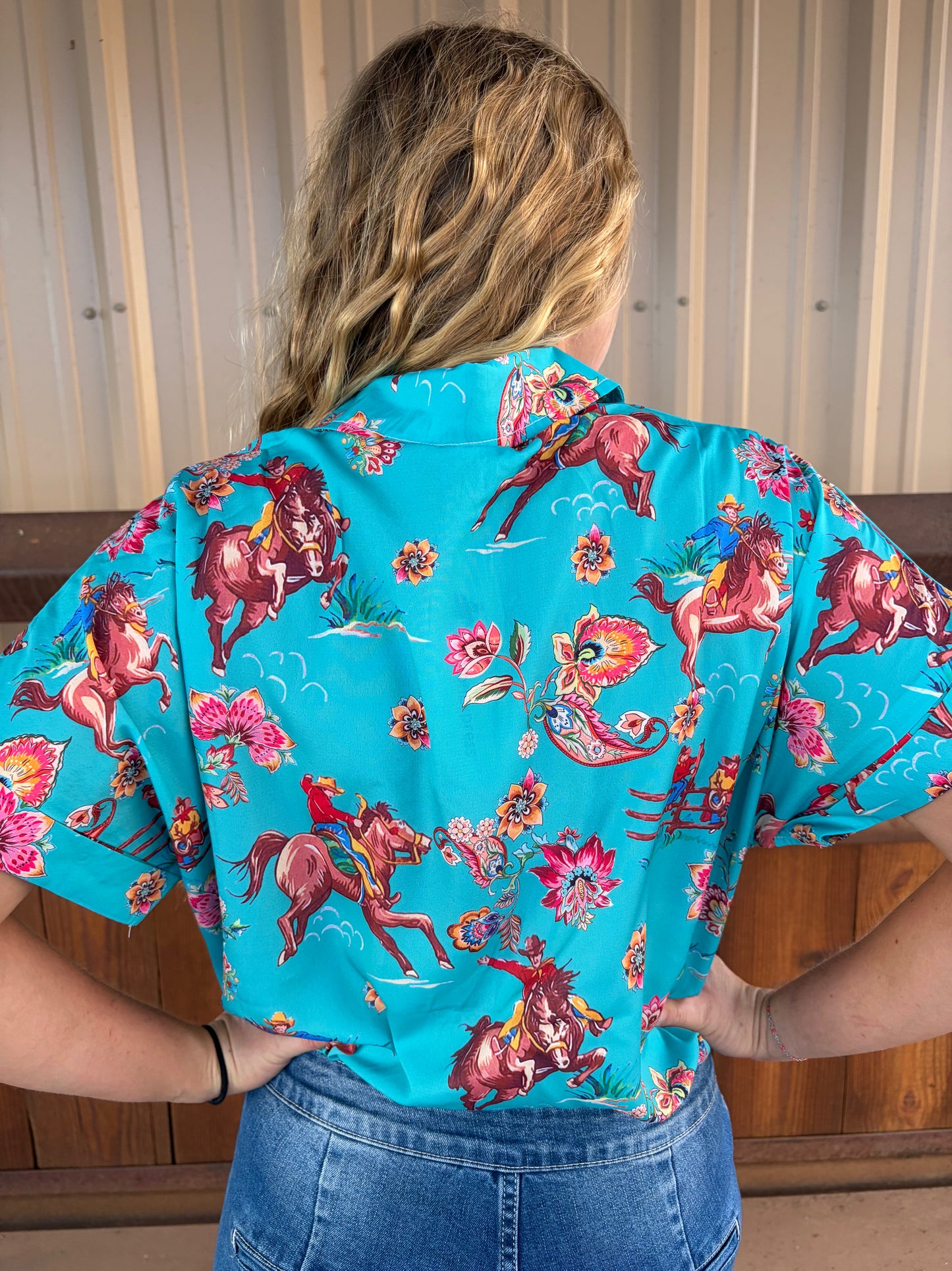 Flirty Cowgirl Button Down