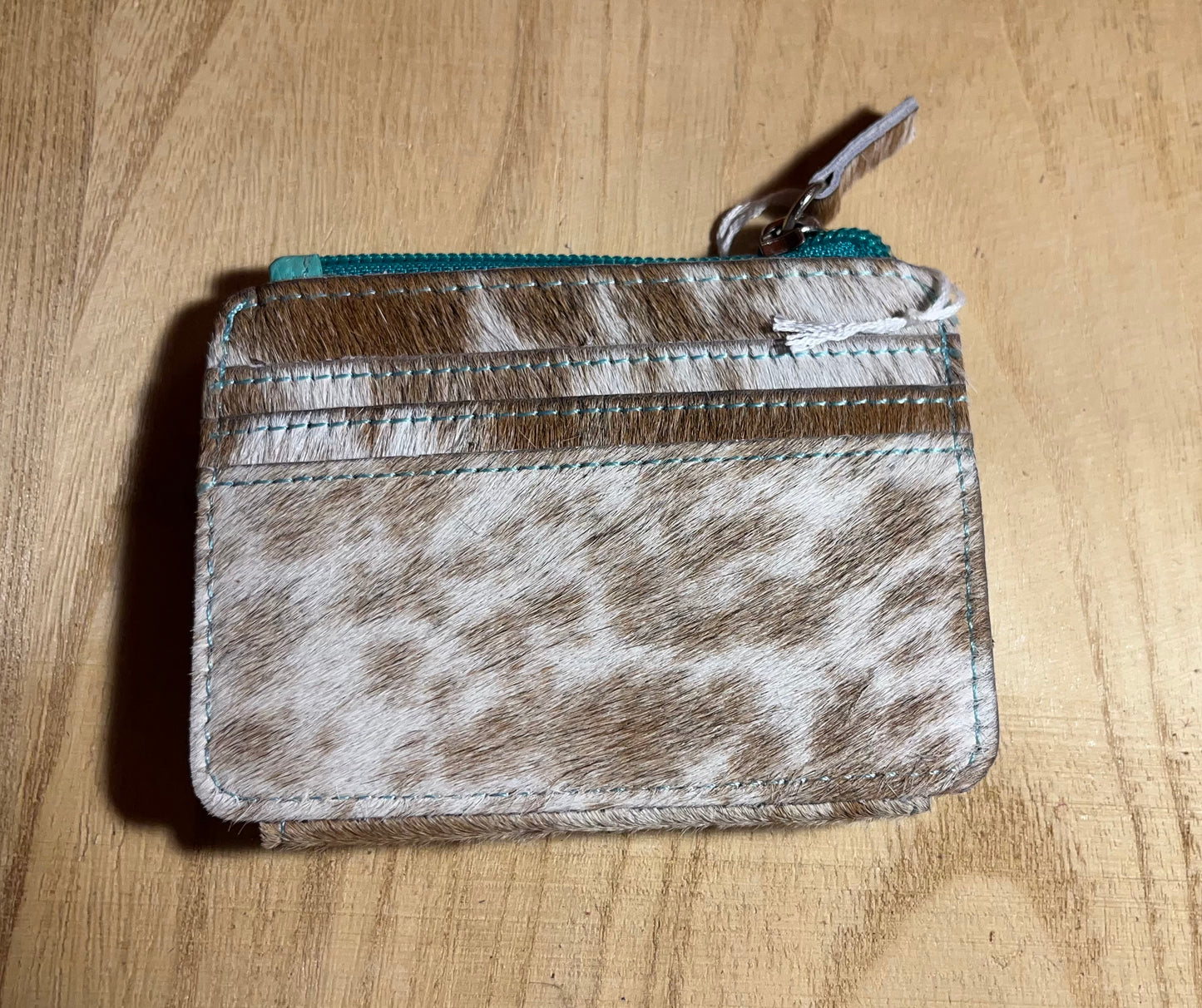 Cowhide Wallet w/ Zipper Coin Pouch