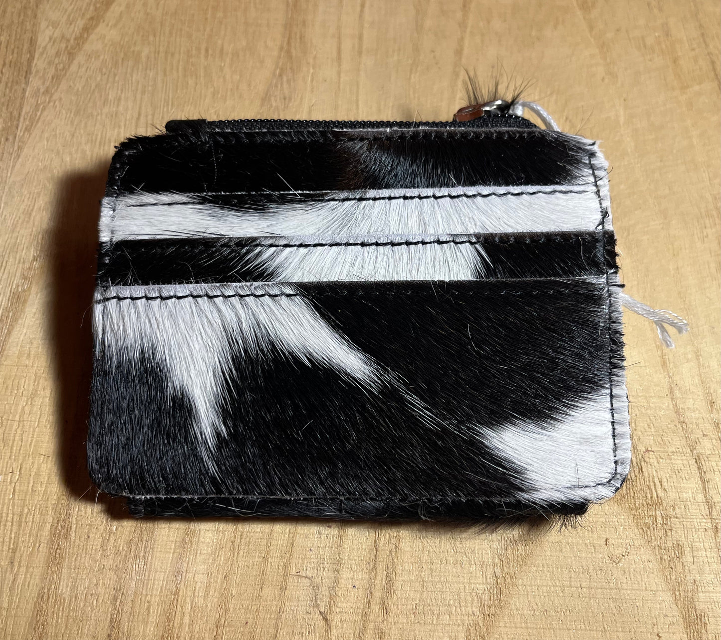 Cowhide Wallet w/ Zipper Coin Pouch