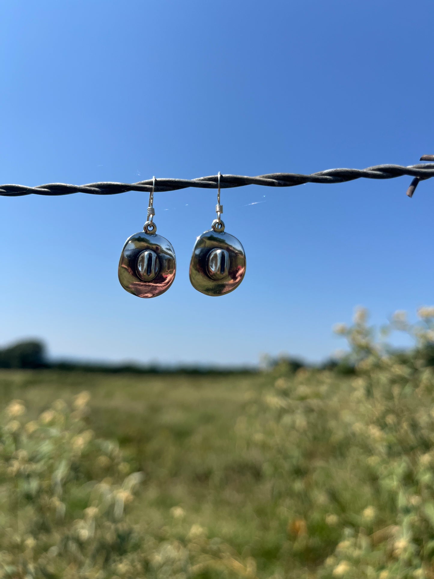 Sterling Silver Hat Earrings