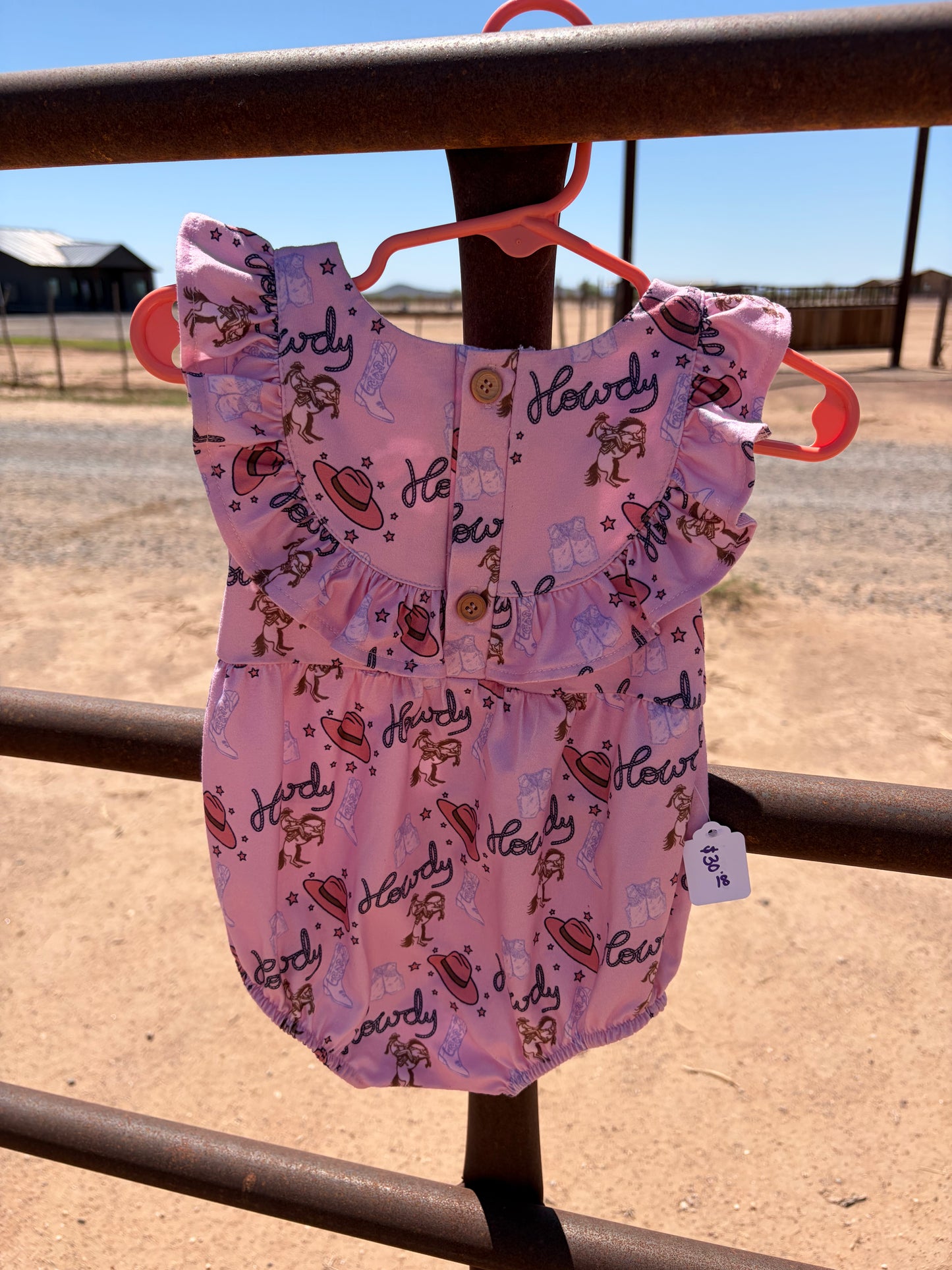 Pink Howdy Onesie
