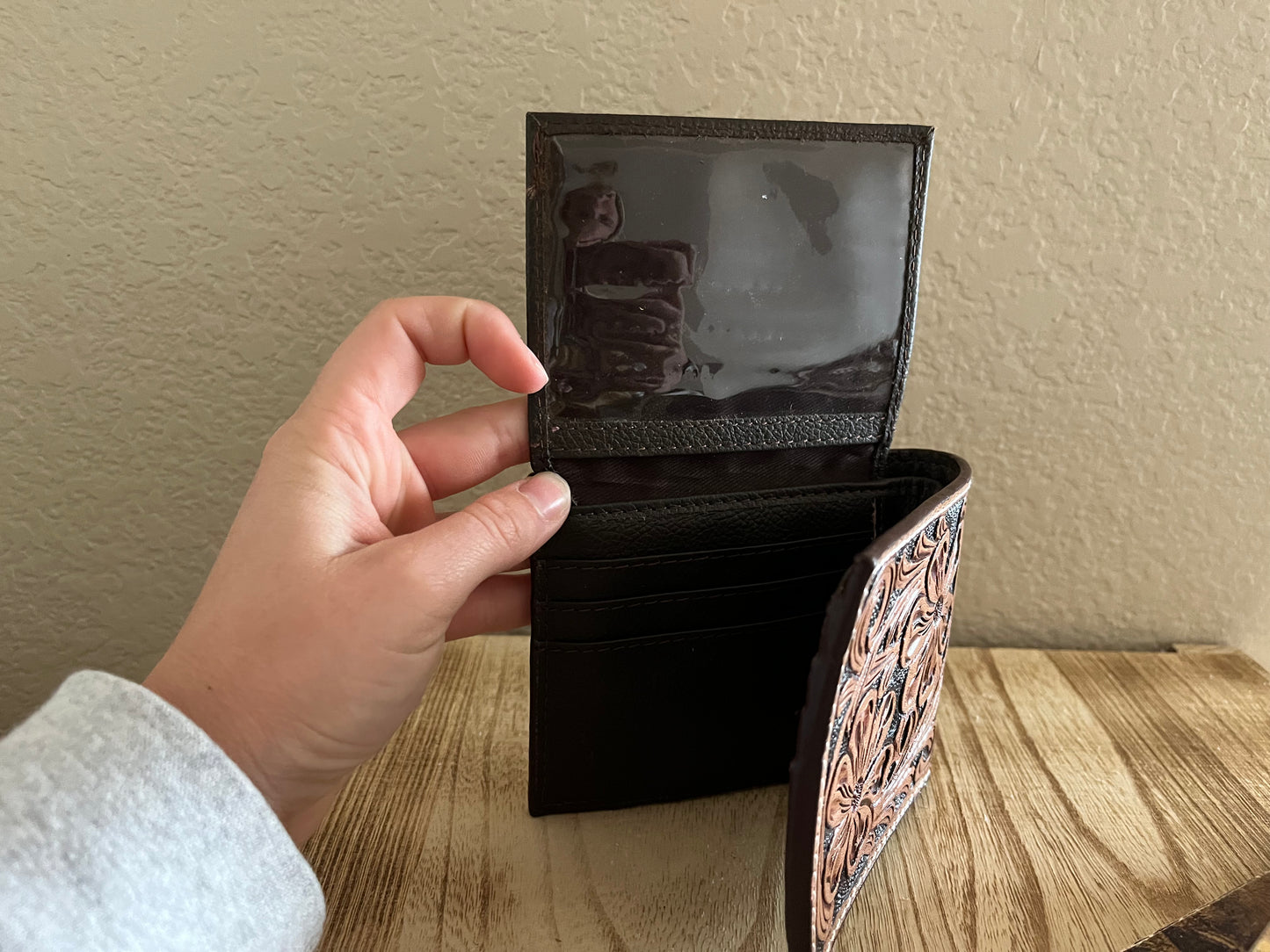 Tooled Leather Wallet