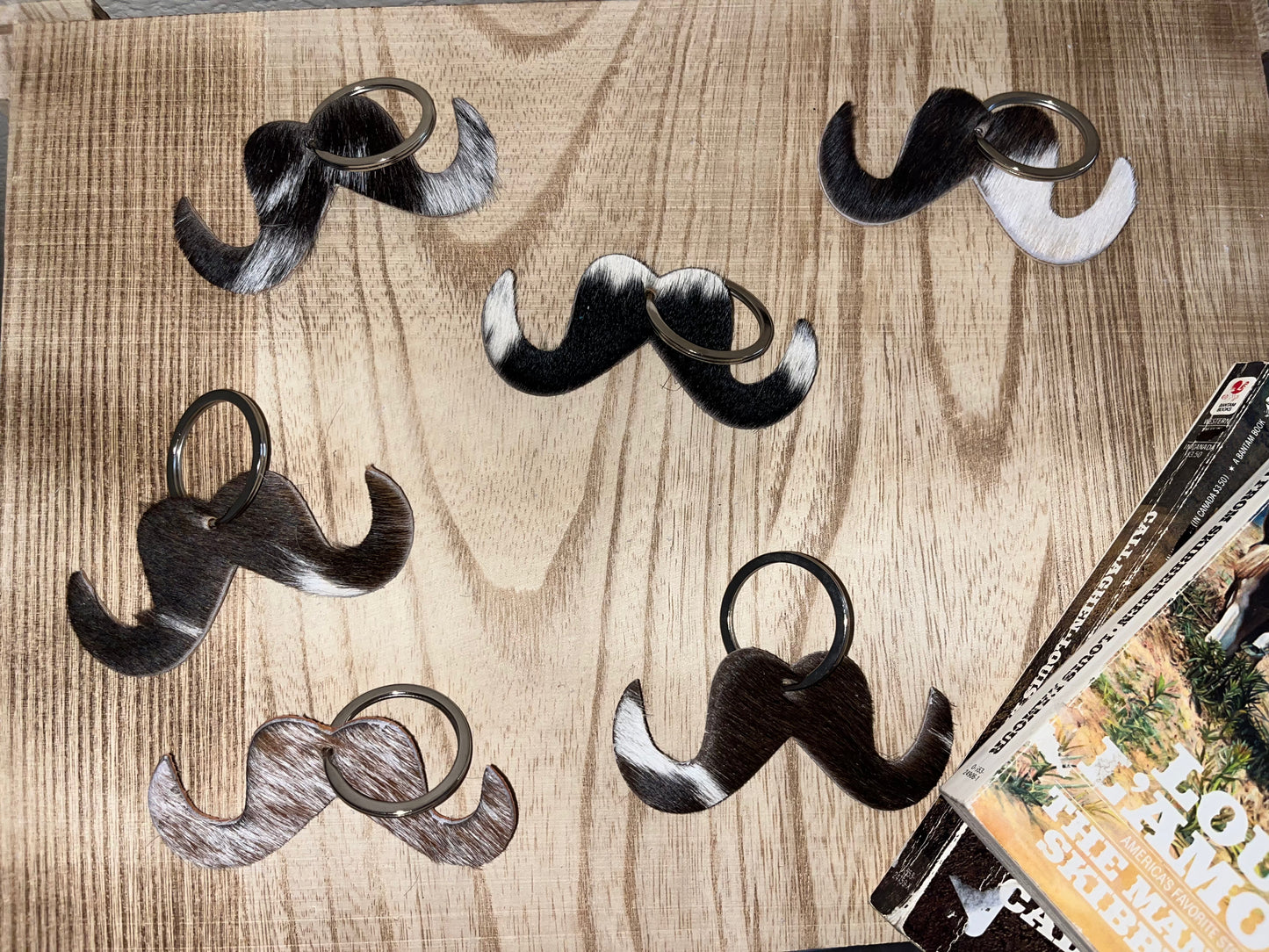 Mustache Keychains