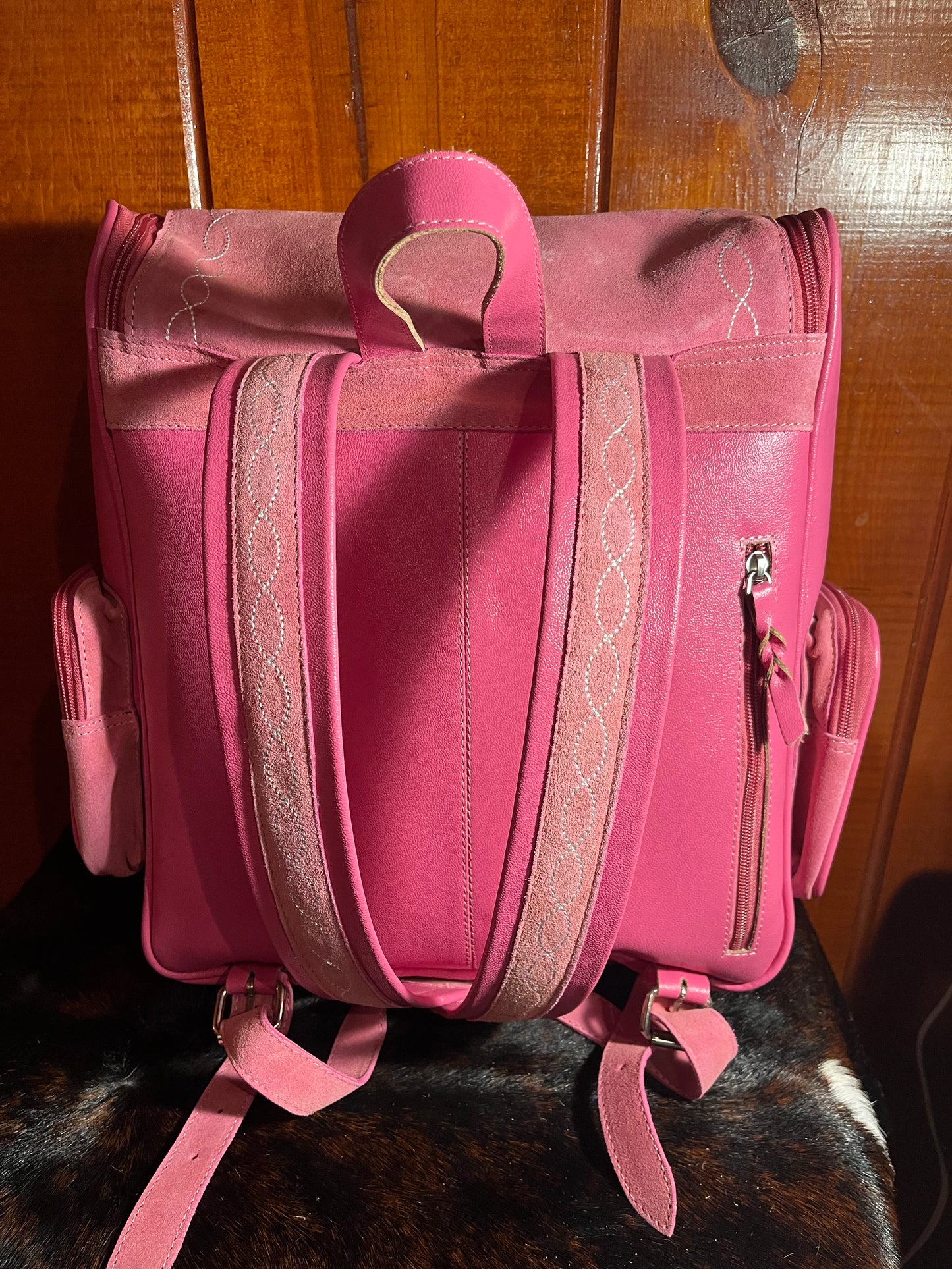 Pink Bootstitch Backpack