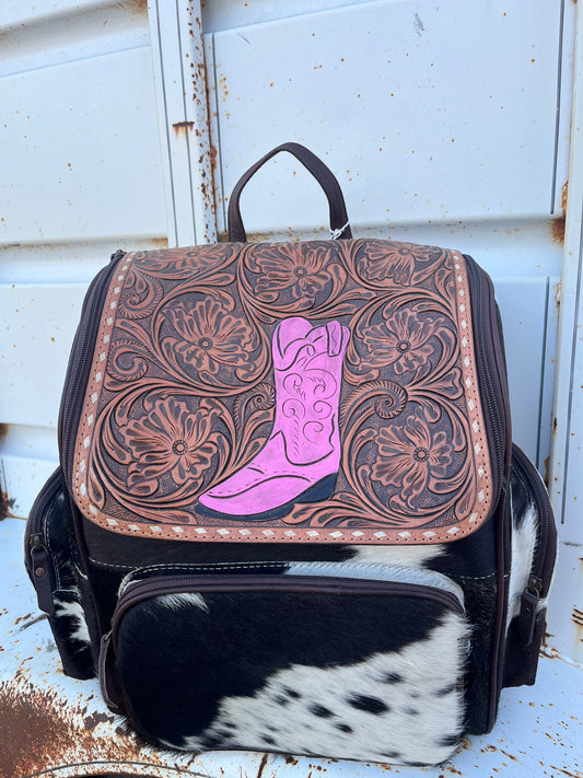Pink Boot Backpack