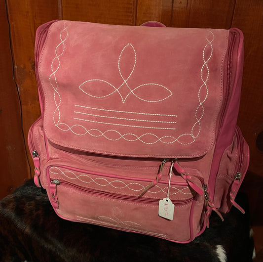 Pink Bootstitch Backpack