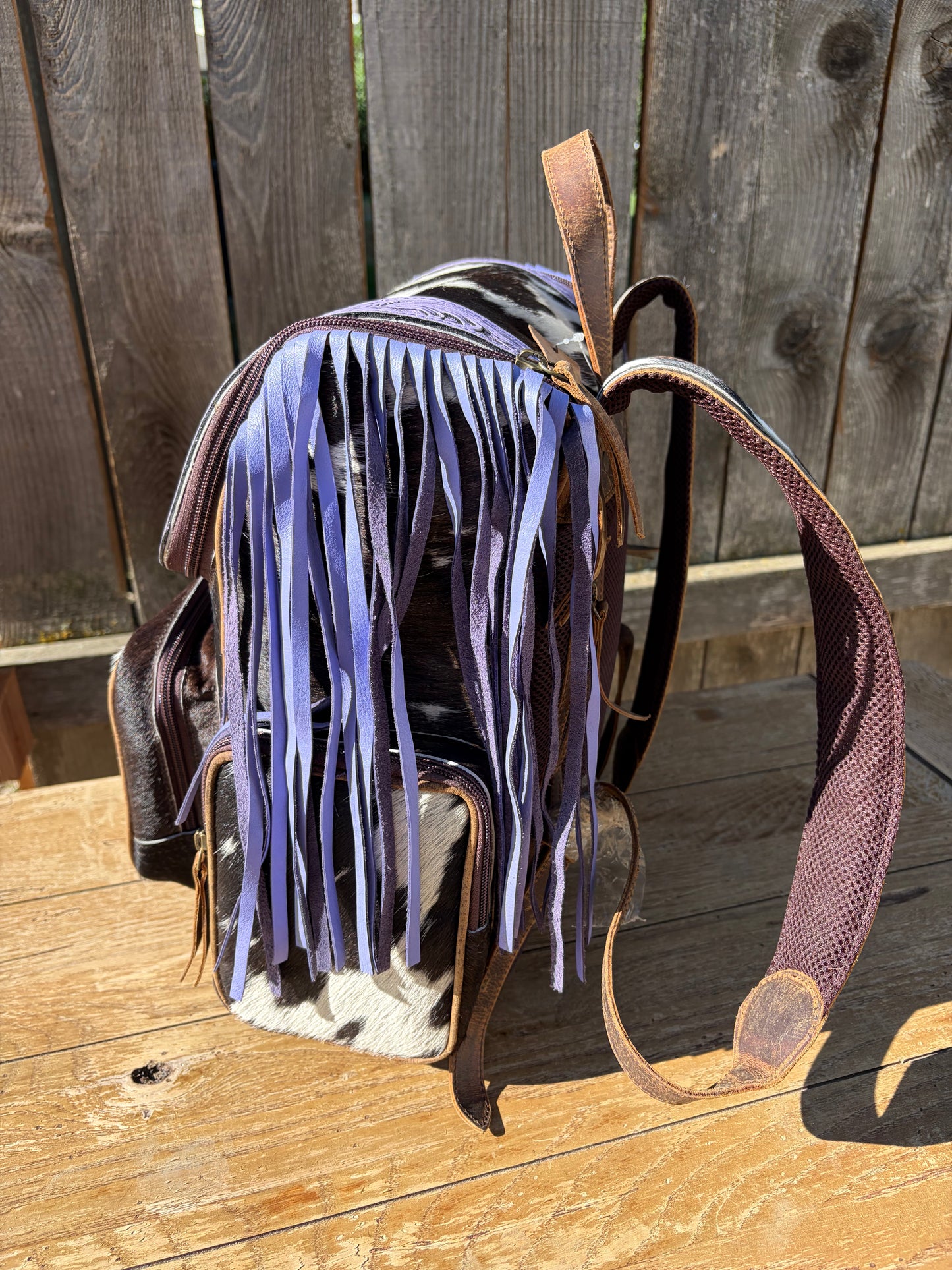 Purple Fringe Backpack