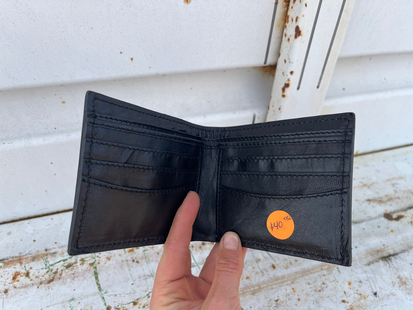 Beaded/Tooled Leather Wallet