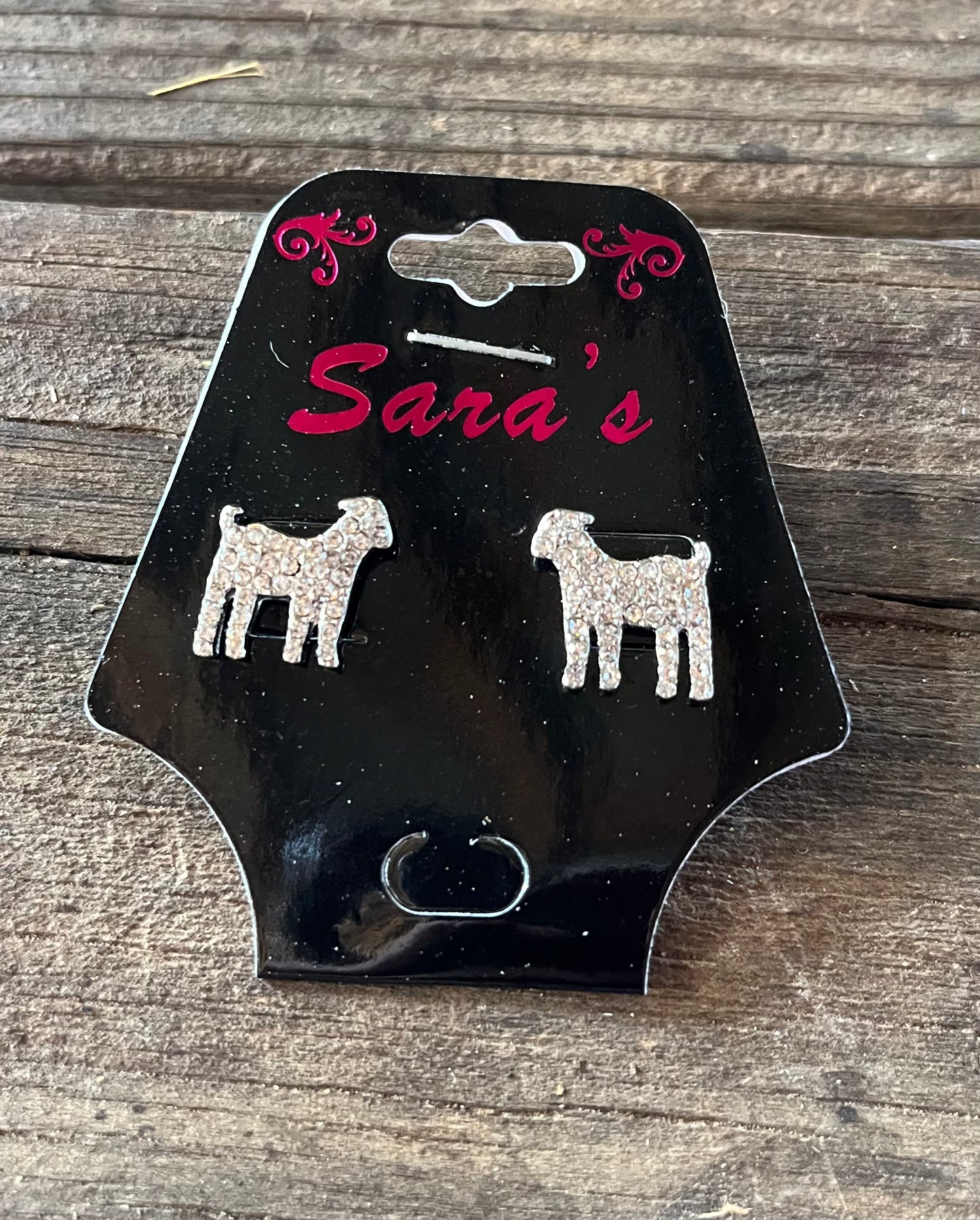 Sparkly Goat Earrings