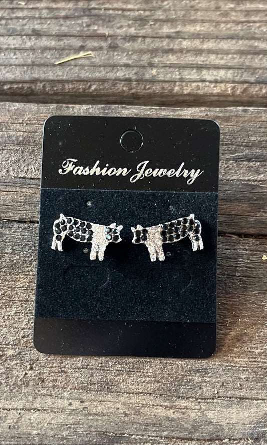 Sparkly Pig Earrings