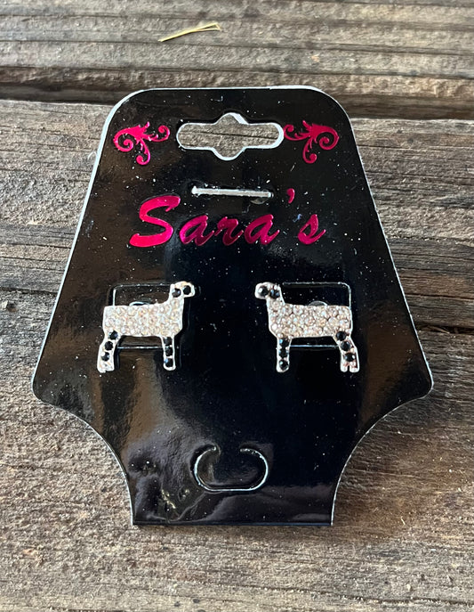 Sparkly Sheep Earrings