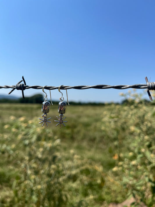 Sterling Silver Spur Earrings