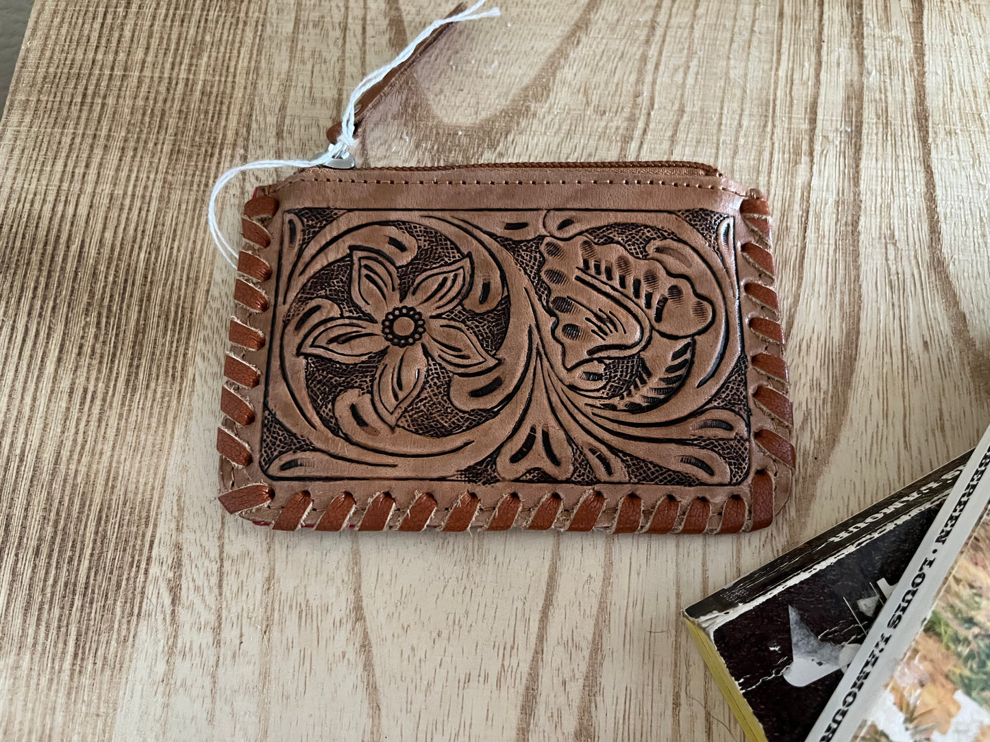 Tooled/Cowhide Coin Purse