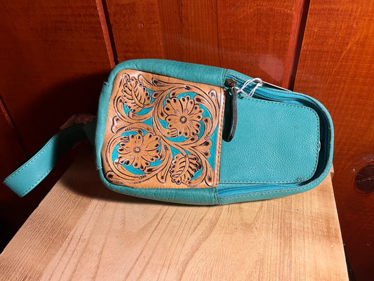 Tooled Turquoise Crossbody