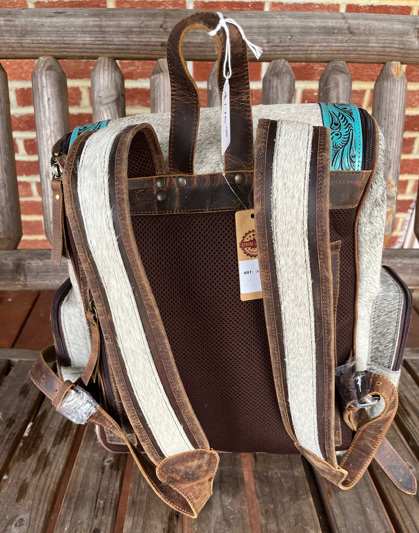 Turquoise Tooled Backpack
