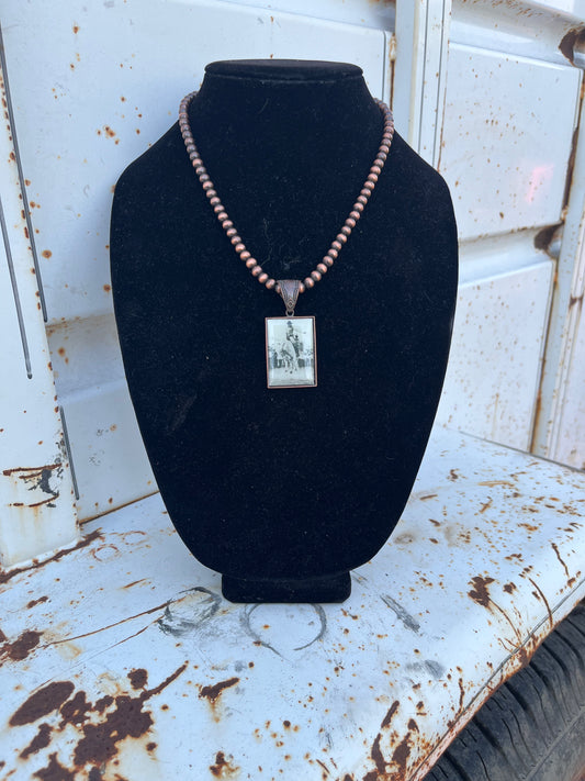 Vintage Bull Rider Necklace