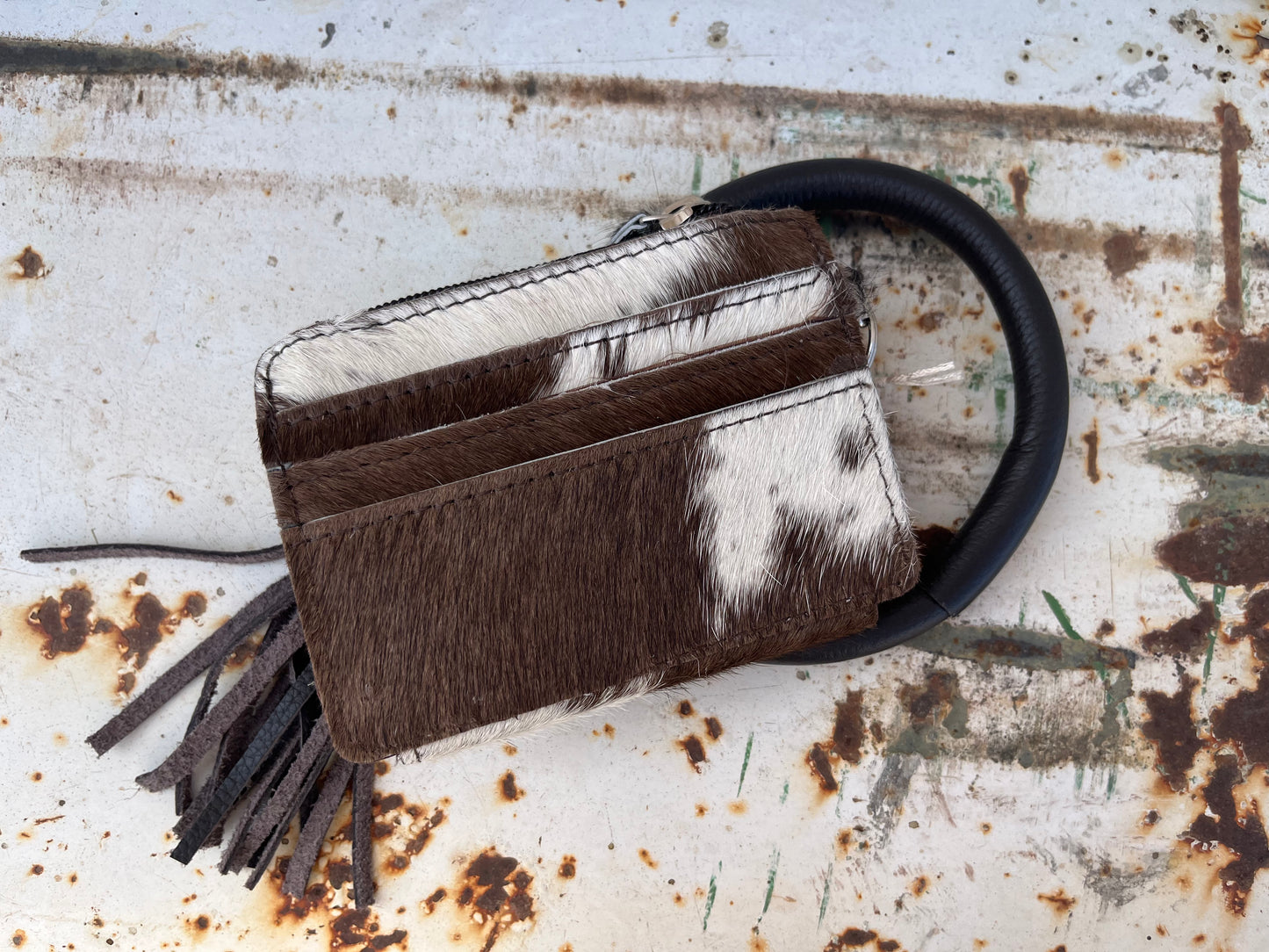 Cowhide Wristlet