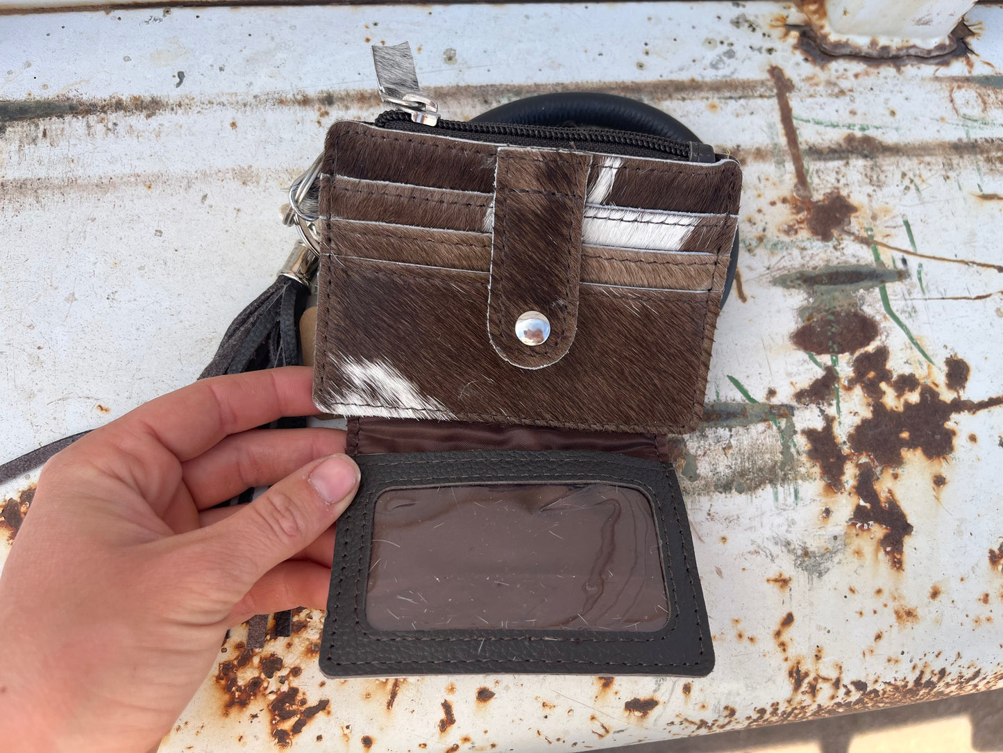 Cowhide Wristlet