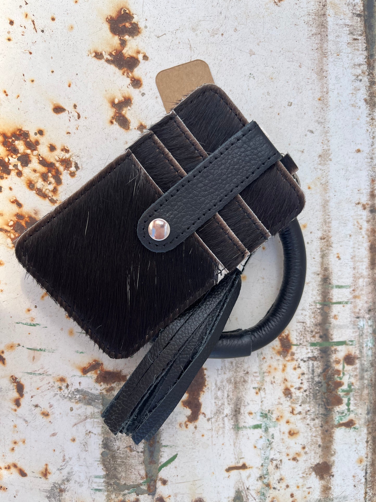Small Cowhide Wristlet