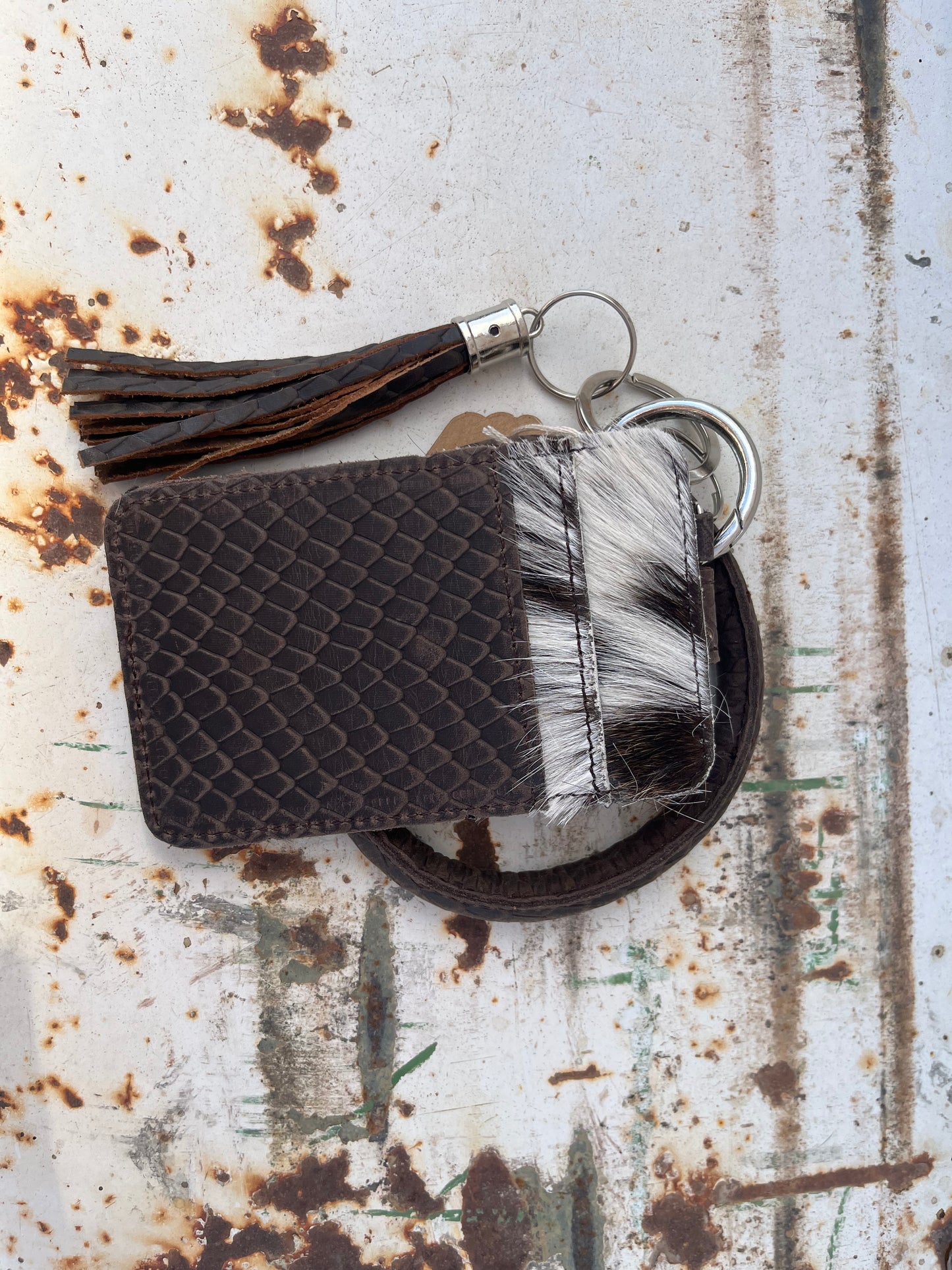 Small Cowhide Wristlet