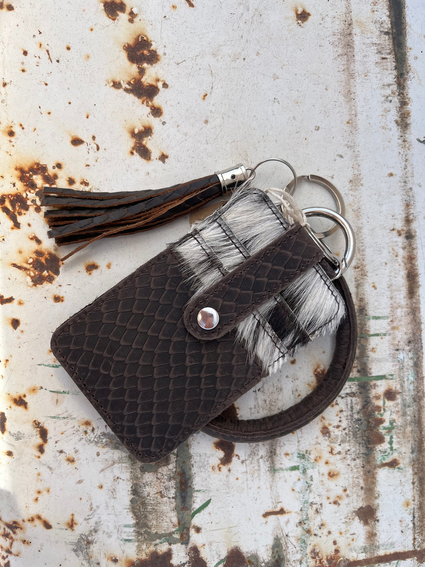 Small Cowhide Wristlet