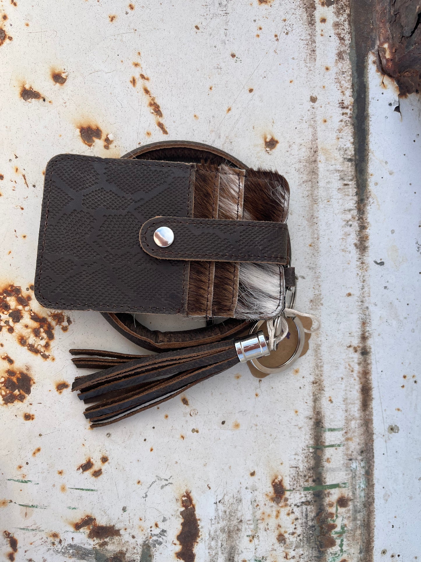 Small Cowhide Wristlet