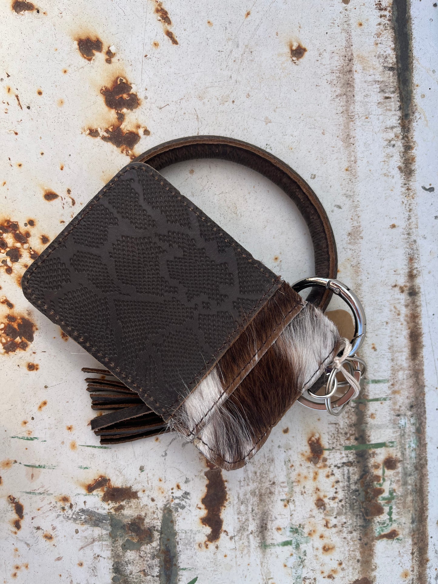 Small Cowhide Wristlet