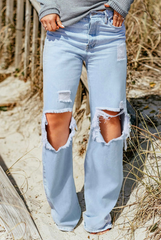 Light Wash High Waist Jeans